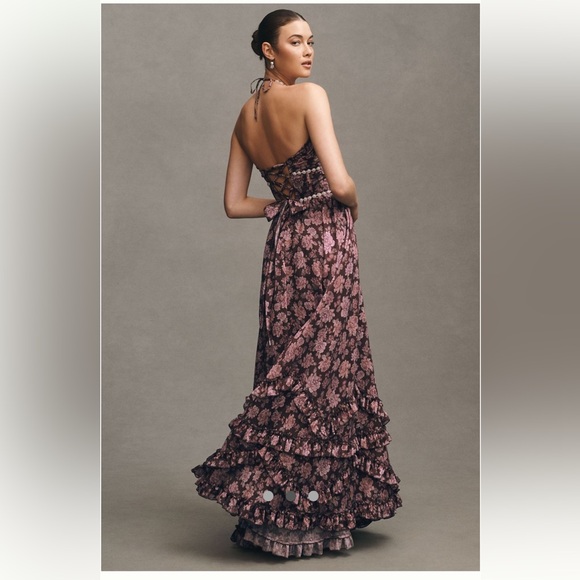 V. Chapman Scarlette Halter
Embellished Corset Organza Dress - Picture 3 of 8